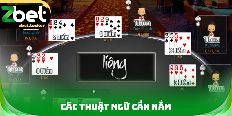 Liêng Online Đổi Thưởng - Tố Tiền Chất Nhận Thưởng Khủng 3 Các thuật ngữ quan trọng